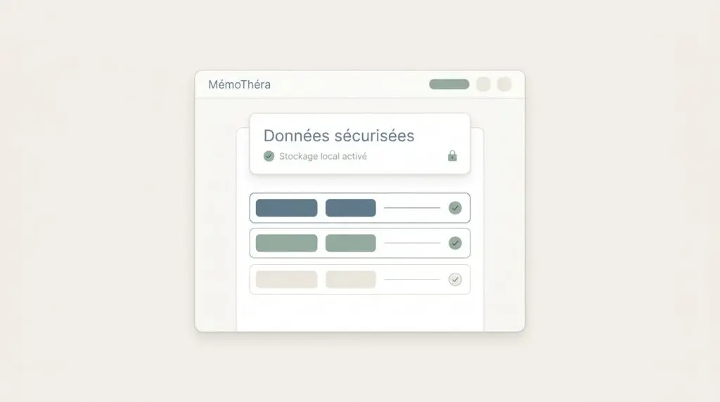 Sécurité données patient avec stockage local sur MémoThéra